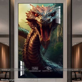 file tranh con giap decor tuoi ty con ran dep 480