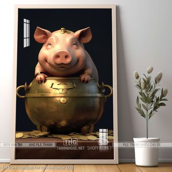 file tranh con giap hoi con heo decor 002