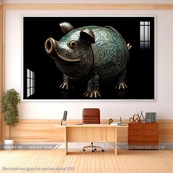 file tranh con giap hoi con heo decor 033