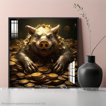 file tranh con giap hoi con heo decor 038