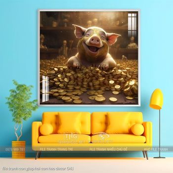 file tranh con giap hoi con heo decor 041