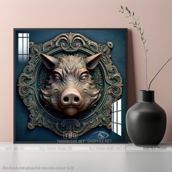 file tranh con giap hoi con heo decor 042