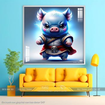 file tranh con giap hoi con heo decor 047