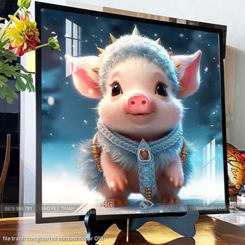 file tranh con giap hoi con heo decor 051