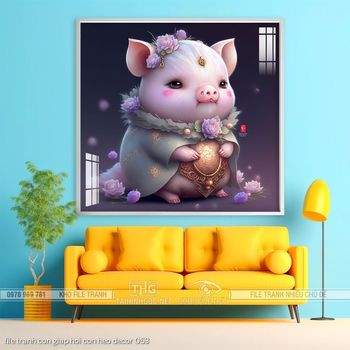 file tranh con giap hoi con heo decor 053