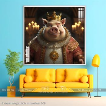 file tranh con giap hoi con heo decor 055