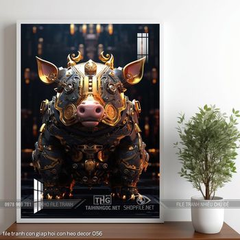 file tranh con giap hoi con heo decor 056