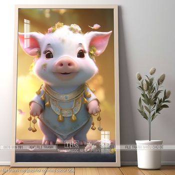 file tranh con giap hoi con heo decor 058