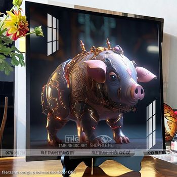 file tranh con giap hoi con heo decor 063