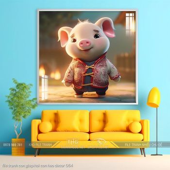 file tranh con giap hoi con heo decor 064