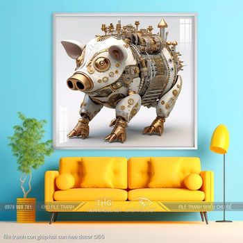 file tranh con giap hoi con heo decor 065