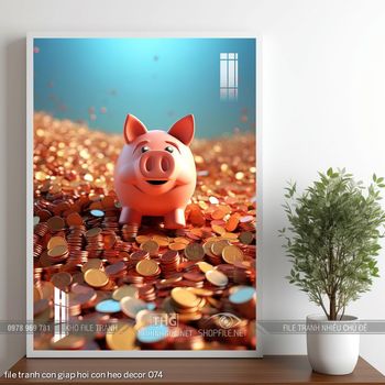 file tranh con giap hoi con heo decor 074