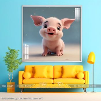 file tranh con giap hoi con heo decor 075