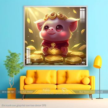 file tranh con giap hoi con heo decor 078