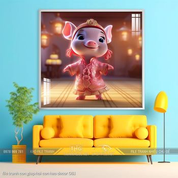 file tranh con giap hoi con heo decor 081