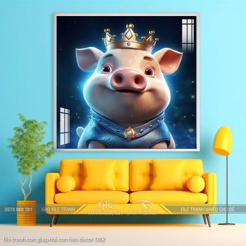 file tranh con giap hoi con heo decor 082