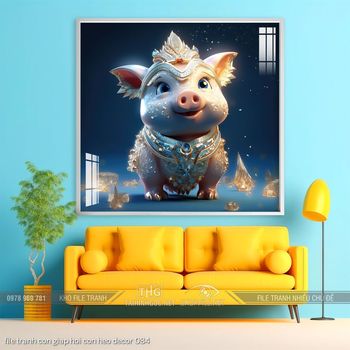 file tranh con giap hoi con heo decor 084