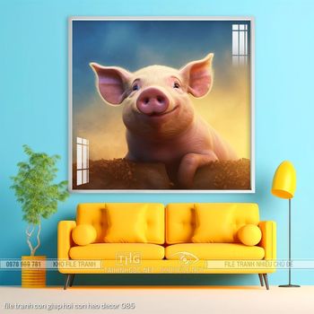 file tranh con giap hoi con heo decor 085