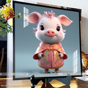 file tranh con giap hoi con heo decor 088