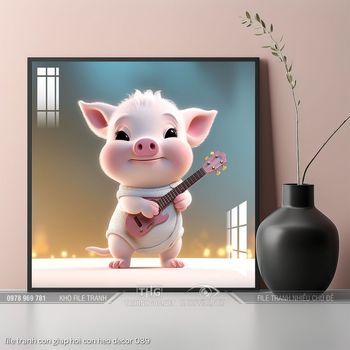 file tranh con giap hoi con heo decor 089