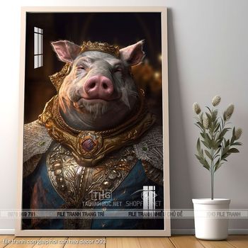 file tranh con giap hoi con heo decor 093