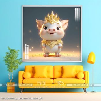 file tranh con giap hoi con heo decor 106