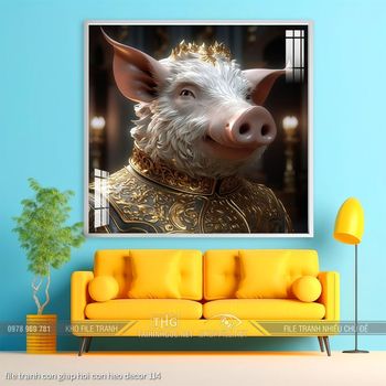 file tranh con giap hoi con heo decor 114