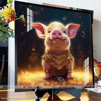 file tranh con giap hoi con heo decor 115