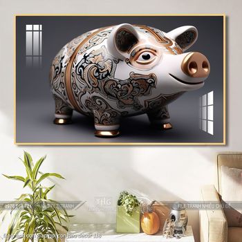 file tranh con giap hoi con heo decor 118