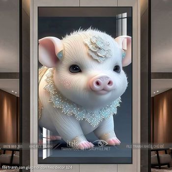 file tranh con giap hoi con heo decor 124
