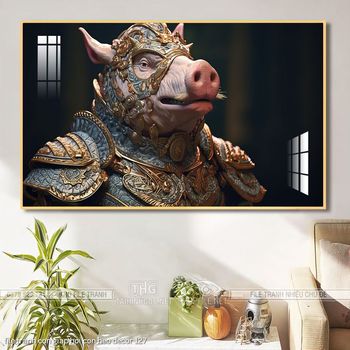 file tranh con giap hoi con heo decor 127