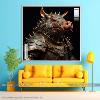 file tranh con giap hoi con heo decor 131