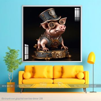 file tranh con giap hoi con heo decor 138