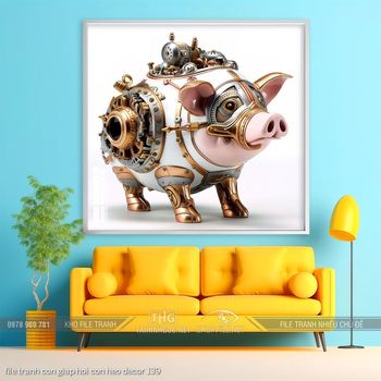 file tranh con giap hoi con heo decor 139