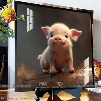 file tranh con giap hoi con heo decor 142