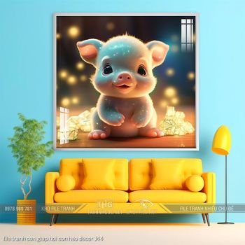 file tranh con giap hoi con heo decor 144