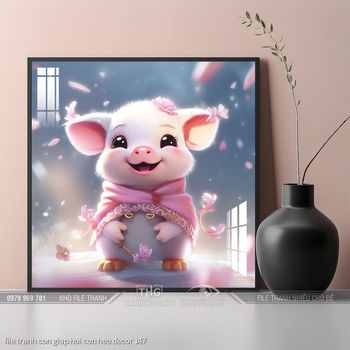 file tranh con giap hoi con heo decor 147