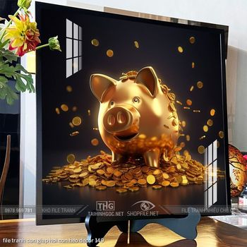 file tranh con giap hoi con heo decor 149