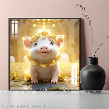 file tranh con giap hoi con heo decor 154