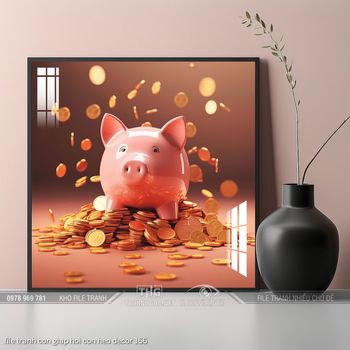 file tranh con giap hoi con heo decor 156