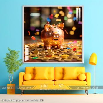 file tranh con giap hoi con heo decor 158