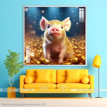 file tranh con giap hoi con heo decor 178