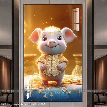file tranh con giap hoi con heo decor 184