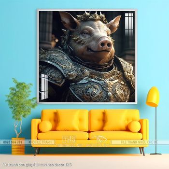 file tranh con giap hoi con heo decor 185