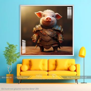 file tranh con giap hoi con heo decor 189