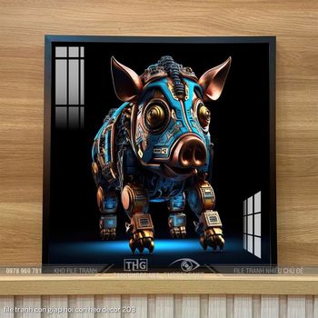 file tranh con giap hoi con heo decor 203