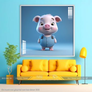 file tranh con giap hoi con heo decor 205