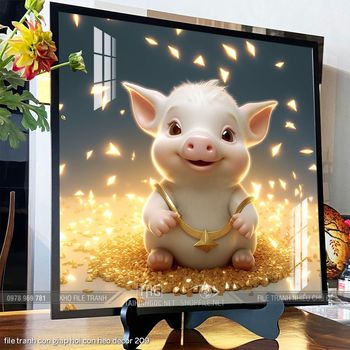 file tranh con giap hoi con heo decor 209