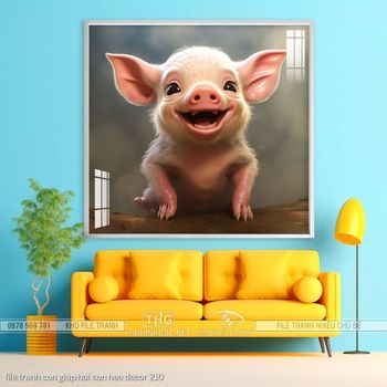 file tranh con giap hoi con heo decor 210