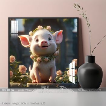 file tranh con giap hoi con heo decor 225